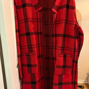 Pink Martini Red and Black Plaid Jacket